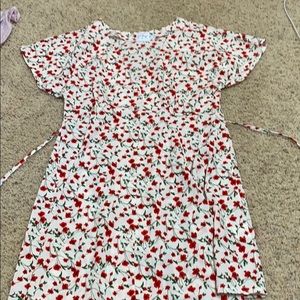 White button up dress